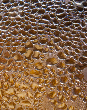 Water condensation on glass lid over cooking ramen pot