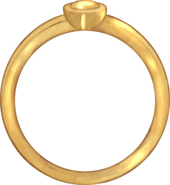 golden ring watercolor