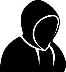 Hoodies Icon represents casual fashion, comfort wear, and modern style in a clean, minimal, and professional design. This black symbol captures the essence of winter clothing, and trendy urban wear. © Muhammad