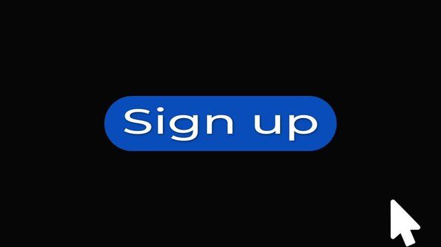 Sign Up Button Click Animation on Black Background | Modern UI Registration Button