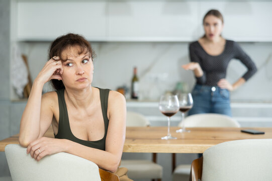 During communication, girls quarreled, say unpleasant things to each other, swear, and conflict.