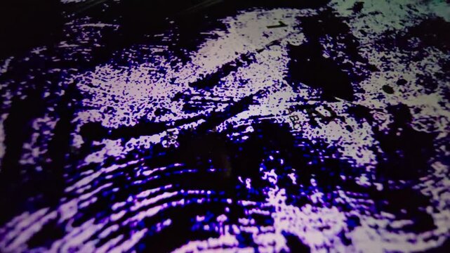 Abstract macro shot of a broken LCD screen fluid leak, futuristic glitch texture, cyberpunk digital damage, and leaking liquid crystal background.