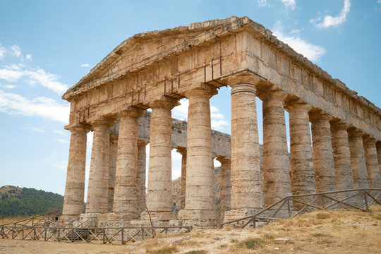 Ancient Doric temple of Segesta in Sicily, Italy