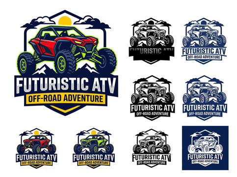 Futuristic Off-Road ATV Adventure Emblem