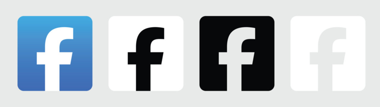 Social media platform icon variations with platform branding variation