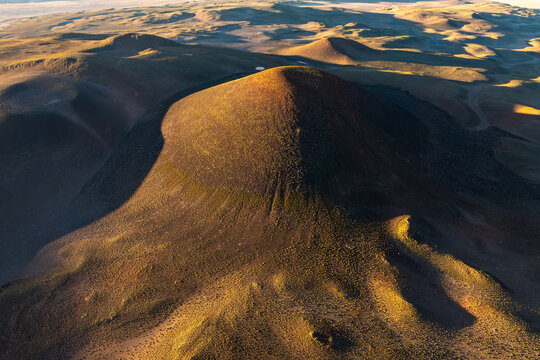 Volcanic cone and lava field in Puna, Argentina