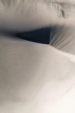 White sand dune patterns in Argentina desert landscape
