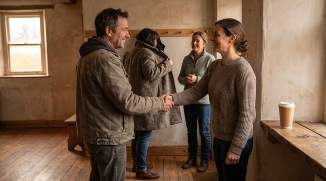 Warm farewell after a Swedish conversation cafe session