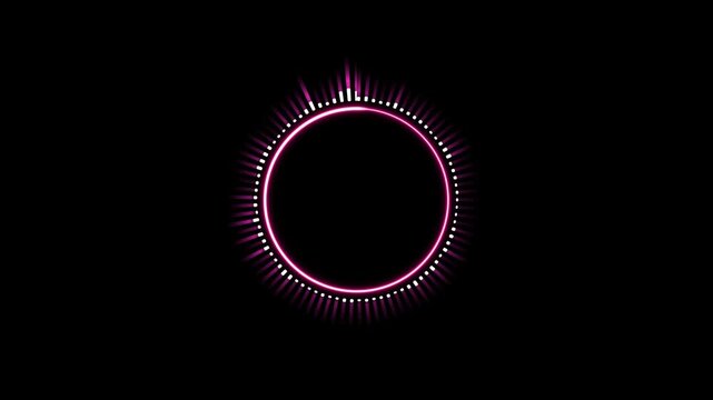 White circle audio wave visualization, white circle audio wave visualisation, voice record effect for overlay, sound wave spectrum concept on black background, audio waves animated 4k
