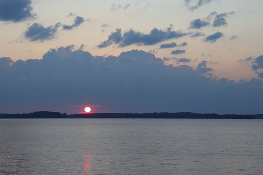 sunset over the sea