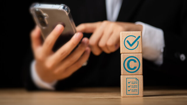 Legal consultant ensures copyright protection through intellectual property compliance, digital rights management, licensing verification, document certification, legal review, regulatory compliance