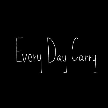 Hand Drawn Every Day Carry Text Animation White on Black Loop