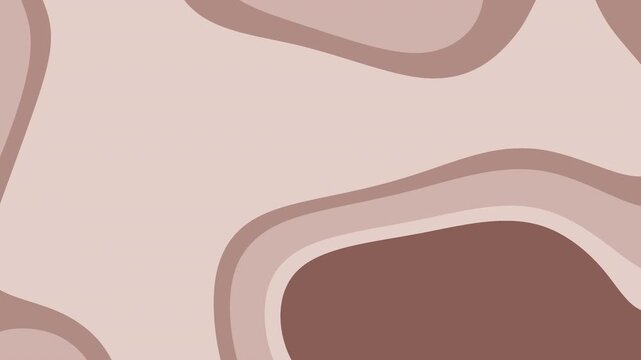 Soft Peach Liquid Background flowing beige and brown shapes create wavy organic contours with smooth layered motion and a gentle gradient effect rendered in 4k seamless loop