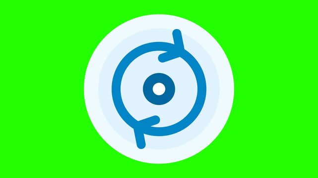 Circular arrows icon representing refresh or cycle action on a clean white background