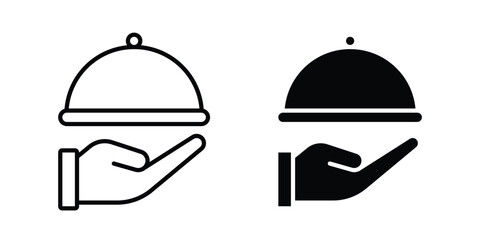 Fototapeta premium Serving food icon simple design group