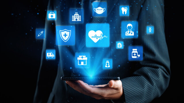 Healthcare icons show medical service, healthcare support, and patient treatment. Healthcare ensures medical service quality, health care access, and reliable medical care. Gist