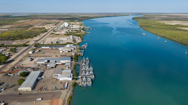 The town of Karumba on the Norman river, Queensland.