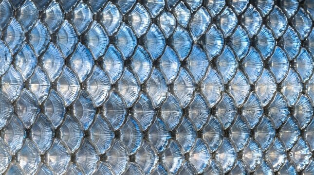 Extreme macro texture of fish scales