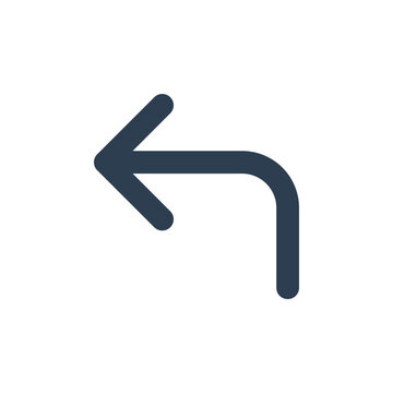 reply line icon. back arrow or undo direction symbol vector illustration