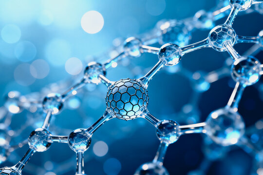 A 3D conceptual model of a graphene nanotube's atomic molecular lattice, representing advanced nanomaterial science.