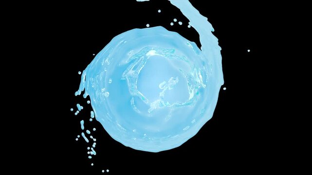 a Water Stream Vortex spiral in Blue