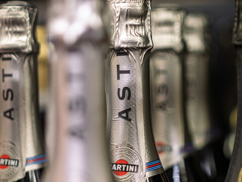 Champagne Bottles of Martini Asti Sparkling Wine