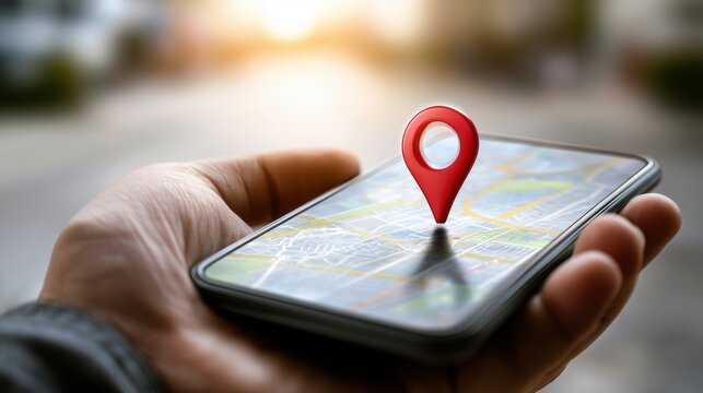 Smartphone with map, 3D Map pins, GPS, navigator pin checking points, 3D World Map icon, technology and application mobile smart phone with mobile, delivery tracking, transportation, generate by AI