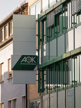 AOK Health Insurance Building Signage in Germany