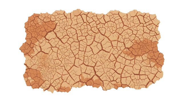 Cracked Earth Drought Texture &mdash; Sienna Dusty Tan Earthy Minimalist Bold Vector