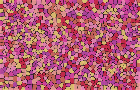 Bright mosaic pattern with warm pink and yellow tones abstract background geometric repeating artistic
