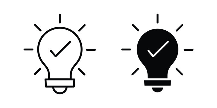 Idea icon thin line pictogram pack. EPS10