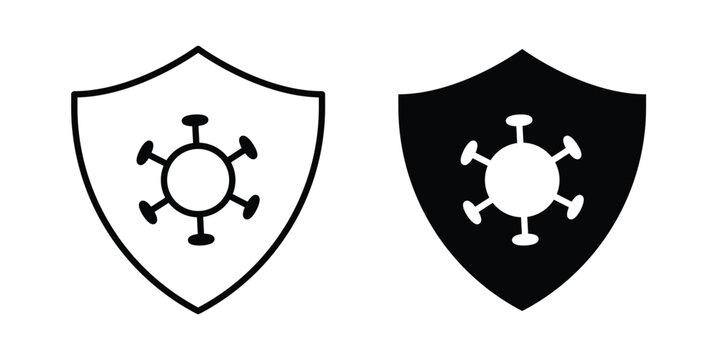 virus protection icon thin line pictogram pack. EPS10