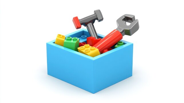 Child's play tools in a box