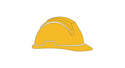 Fototapeta premium Yellow Hard Hat Safety Construction Equipment.