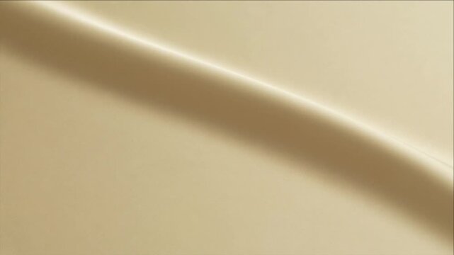 Cinematic macro surface texture background beige minimal wave abstract design of smooth fabric drape softly flowing line with gentle fold creating calm mood and elegant luxury product backdrop