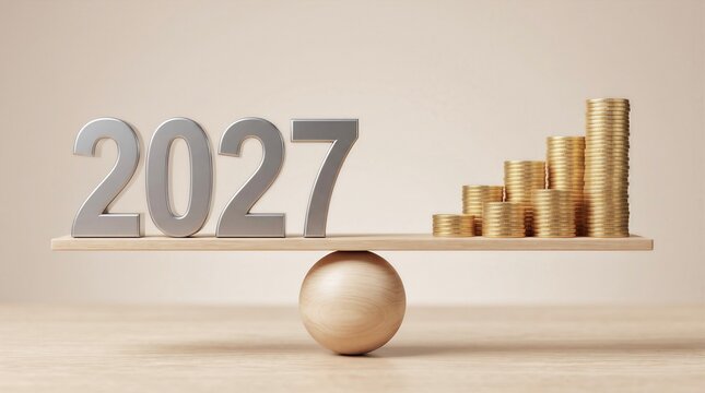 2027 Financial Budget and Investment Balance Conceptual Image