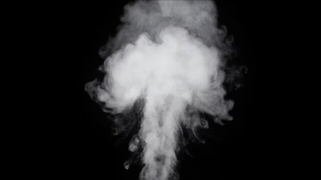 Cinematic smoke cloud vapor fog steam macro surface texture background rising upward creating abstract shapes on dark black backdrop minimal mysterious visual atmosphere for dramatic design element