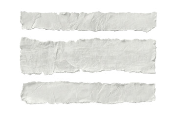 Fototapeta na wymiar Three rough torn white paper banners