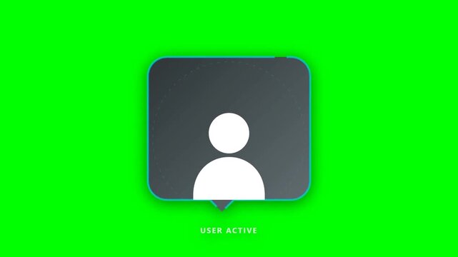 Minimalist user profile icon on vibrant green background.