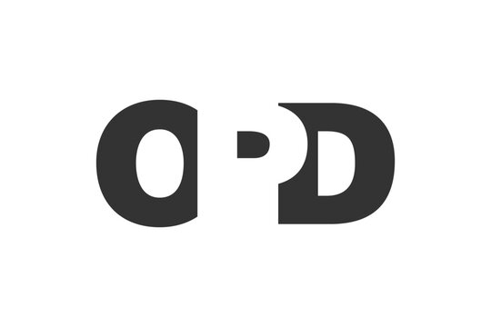 OPD logo design. Initial letter O P D bold font style for tech startups, consulting, corporate branding. Creative company name, headlines typography identity, trendy logotype.