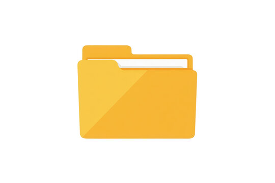 Open yellow folder icon with diagonal front panel