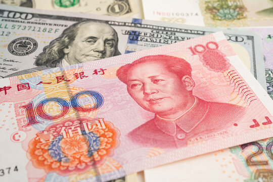 China yuan banknote money, investment economy business and banking.