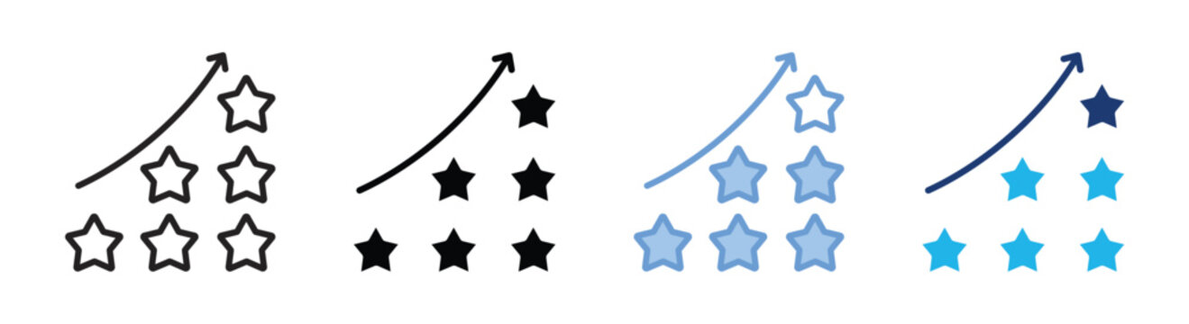 Reward Points icon set multiple style collection