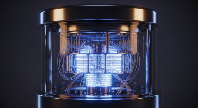Futuristic Quantum Computing Processor Core