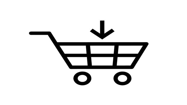 Add to shopping cart button icon graphic with e commerce shopping download commerce business e-commerce interface