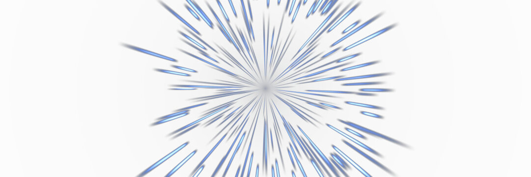 Blue Hyperspace Star Warp Overlay, Isolated on Transparent Background. Isolated glowing hyperspace star warp for VFX, motion graphics and cinematic compositing.