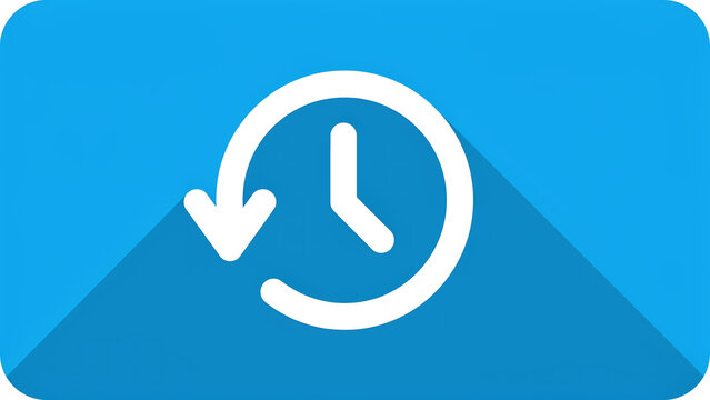 History circular arrow icon for undo or time travel feature with application software interface management
