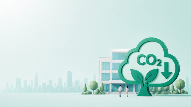 Carbon neutral concept with tree icon
