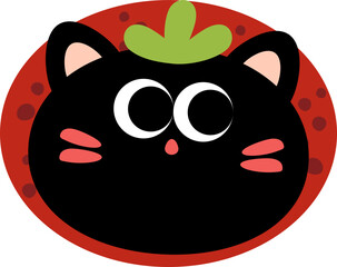 Cute Black Cat Kawaii Character Clipart Collection © dnhita