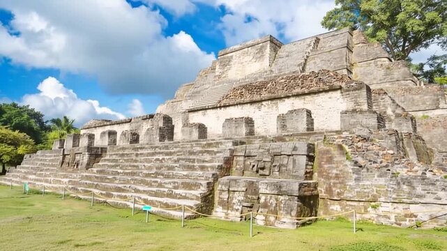 Belize, Central America, Altun Ha Temple.